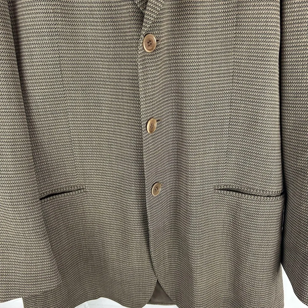 Ermenegildo Zegna Soft Jacket Mens 44R Brown Wool Blazer Made Switzerland‎